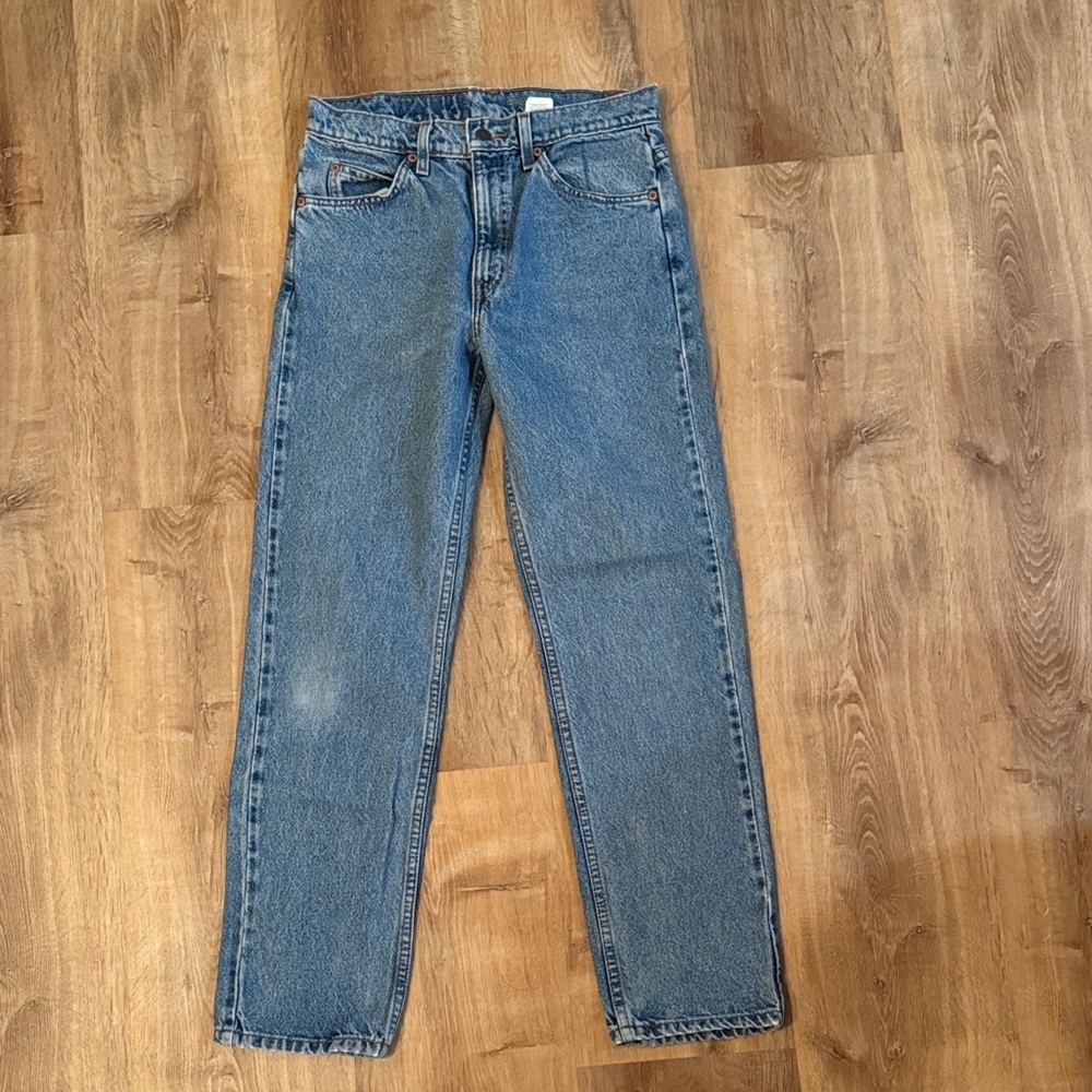Levi's Vintage 90’s Orange Tab Relaxed Fit Jeans — Medium Blue Denim - Picture 4 of 7
